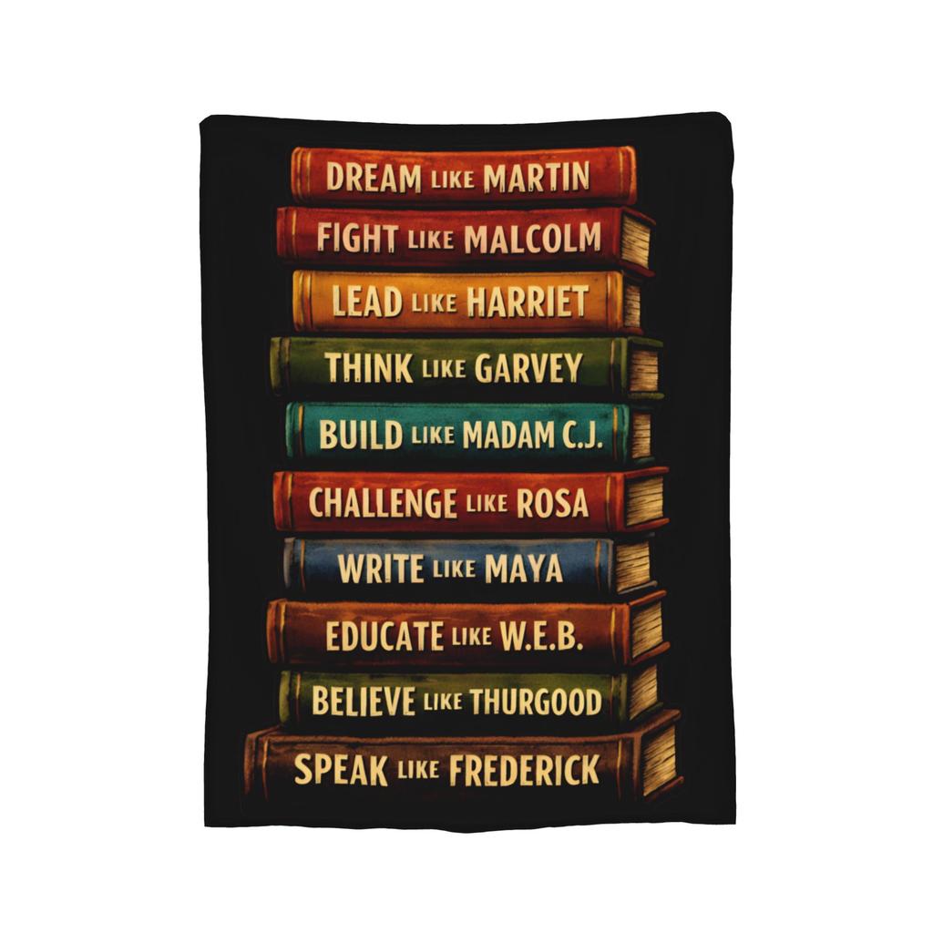 Black History Knitted Blanket Fleece  Super Warm Throw Blanket for Bedroom Sofa Bedroom Quilt