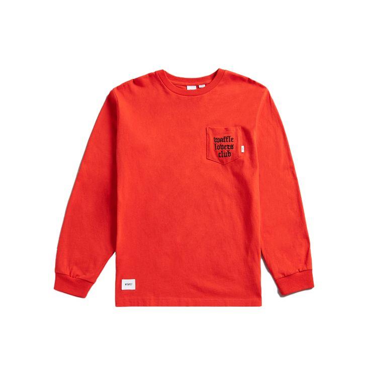 Vans x WTAPS Crossbones Print Pocket Long Sleeve T-Shirt Unisex Tops Orange VN0A4TRCZXT1