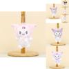Cute Sanrio Kuromi Plush Toy Keychain Adorable Short Plush Stuffed Doll 12cm