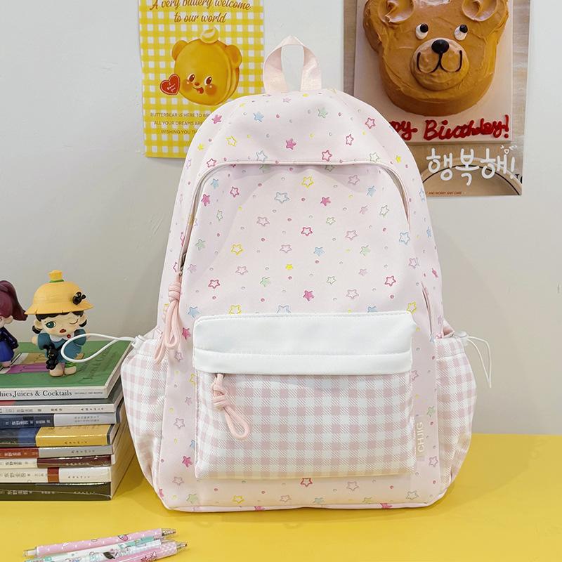 Schoolbag Japanese Korean version ins girl backpack stars cute backpack Japanese small fresh student junior high school schoolbag girl