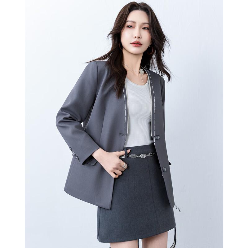 TERRE BLEUE Women's Loose Fit Blazer Jacket