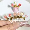 6Pcs Fruit Lollipop Model Decoration 1:12 Dollhouse Miniature Candy Diy Accessories Kitchen Food And Play Toys Photography Props