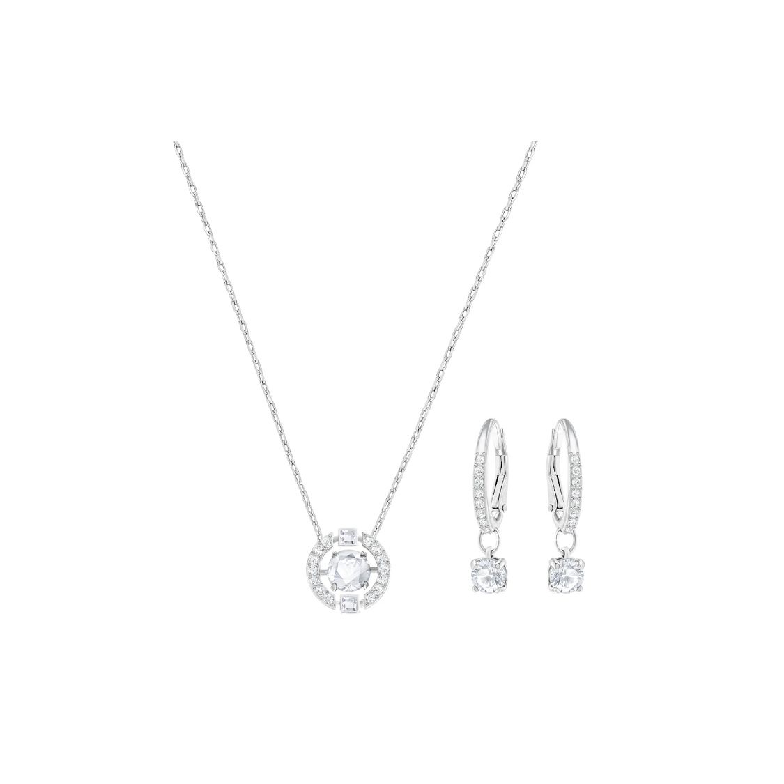 Swarovski Una Classic Sparkling Earring Set Women jewelry Metallic 5279018 Box (Random Color)