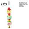 Parrot Beak Grinding Stone Stone, Bird Chew Toy with Bell And Colorful Beads, Enrichment Toy, Cage Accessory for Budgies Cockatiels Small