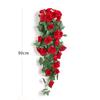 2Pcs Artificial Flowers Rattan Fake Plants Vine Decor Celebration Wall Hanging Rose For Home Wedding Decorative Wreath Accessory