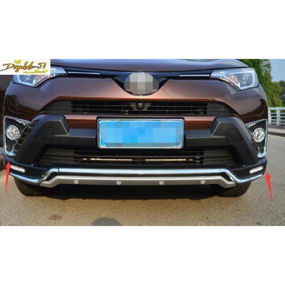 Front Fog Light Lamp  Molding Trim Cover ABS Chrome For Toyota RAV4 2016-2018