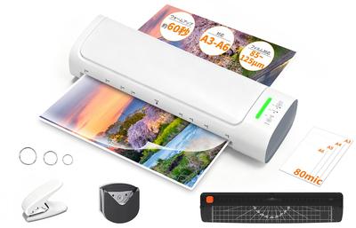 Laminator Multifuncțional pentru Blocaj Rapid de Hârtie ABS Colț Șifonat 20 de Foaie de Film de 80mm Suportă Carte de Vizită Silențios pentru Uz Comercial și Casnic Include