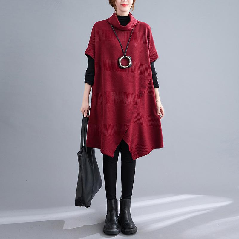 DIMANAF Women Pullovers Sweatshirts Thicken Plus Size Turtleneck Lady Tops Loose Bat Sleeve Shirts Dress Oversize Winter Autumn