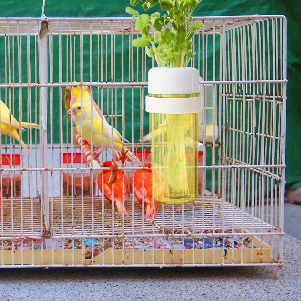 Bird Cage Feeder for Vegetable Feeders with Water-Storage Design for Parrots Keep Greens Fresh Pet Bird Food Container