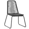 Garden Chairs 2 Pcs Poly Rattan Black
