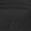 Montblanc Кошелек из зернистой кожи с логотипом Мужской кошелек Черный 126206
