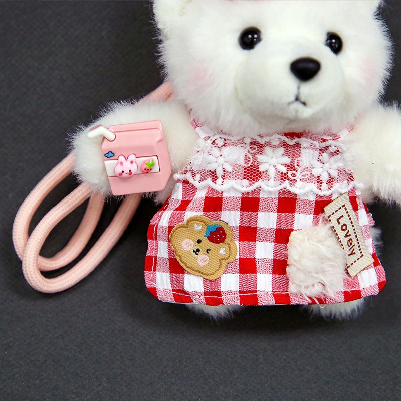 Niedlicher Koch William Bär Serie Plüschpuppe Hut Bär Schultasche Dekorative Anhänger Stoffpuppe