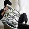 Whale And Shark Ocean Animals  Personalized picture text home decorative pillows Household Gifts 45x45cm