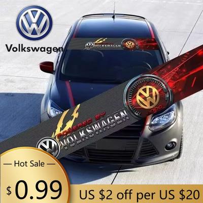 Pour VOLKSWAGEN VW Voiture Pare-brise Avant Arrière Autocollants Décalcomanie Protectrice Réfléchissante Pour Volkswagen Golf Jetta Beetle Scirocco Sagit