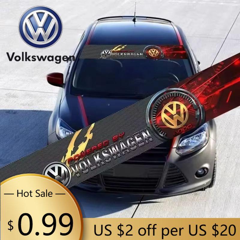 For VOLKSWAGEN VW Car Front Rear Windshield Stickers Reflective Protective Decal For Volkswagen Golf Jetta Beetle Scirocco Sagit
