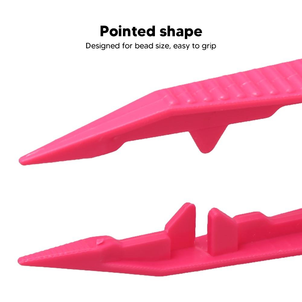 30pcs Plastic Bead Tweezers Slip Resistance Craft Tweezers Plastic Tweezers  For Jewelry Making