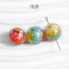 10pcs Mulitcolor Electroplated Round Beads Pearl Style Resin DIY Bracelet Mobile Chain Loose Bead Accessories