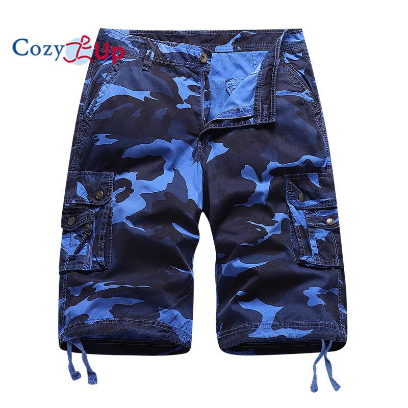 

Затишні чоловічі шорти-карго з декількома кишенями, бавовна, саржа, невимушений крой, чоловічі шорти-карго з камуфляжем на відкритому повітрі для чоловіків 40 синій