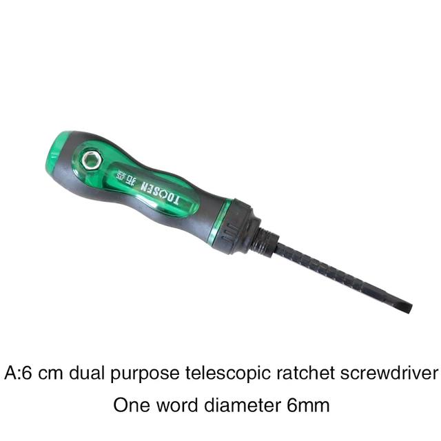 Ratchet Screwdriver Set Dual Use Telescopic Slotted Phillips Double Head Screw Driver Bits Precision Magnetic Screwdrivers
