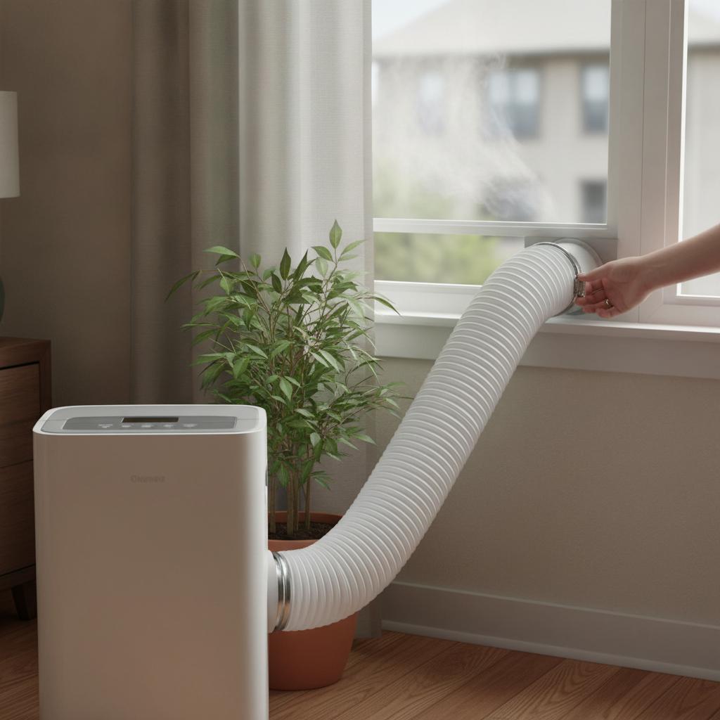 Portable Air Conditioner Exhaust Hose 5.9inch Diameter, Extendable Vent Tube 1.5m 15cm RightHand