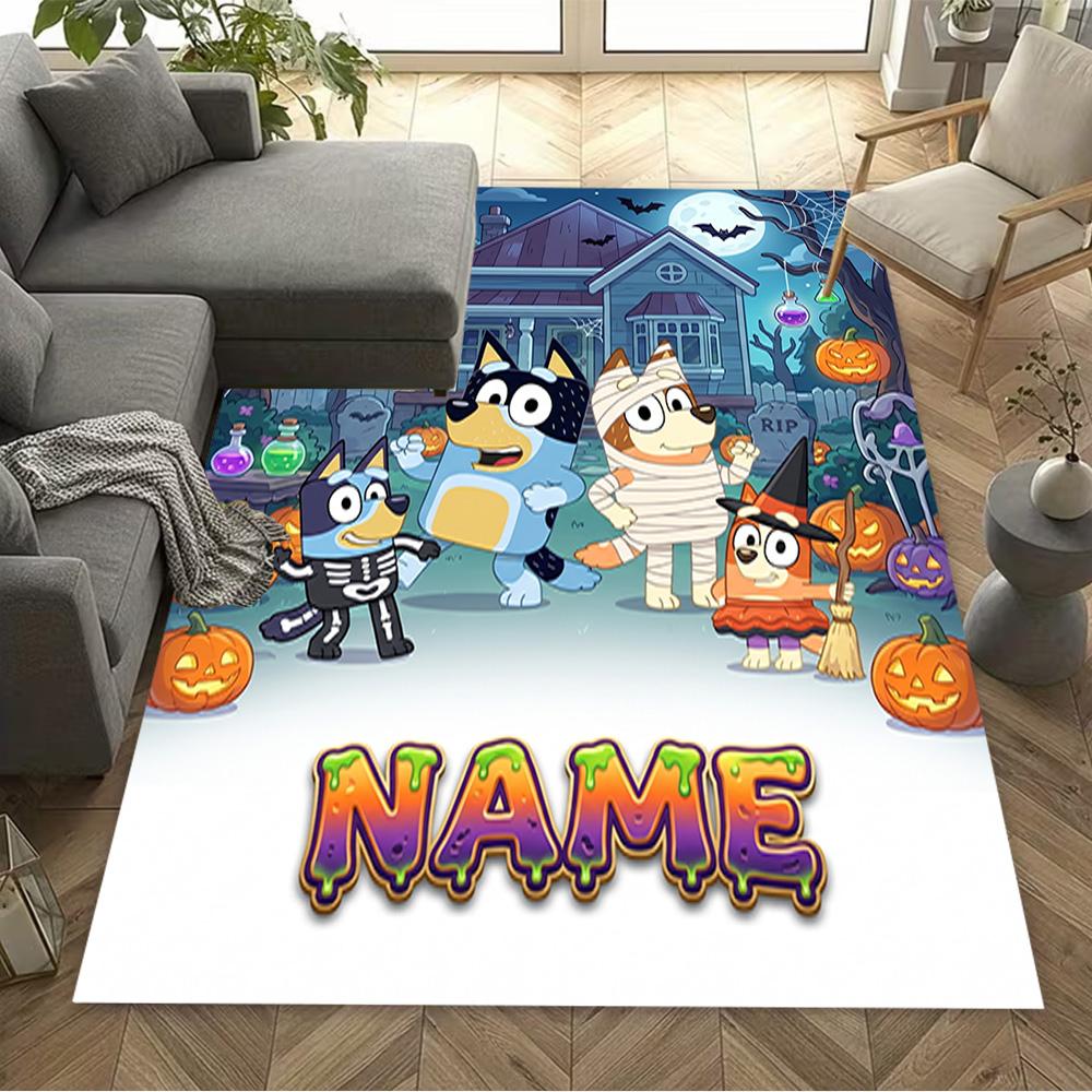 Christmas Friends Celebration Customize Your Name Area Rug Design for Living Rooms Outdoor Kitchen Study room Antislip Carpet Anime Office Decor