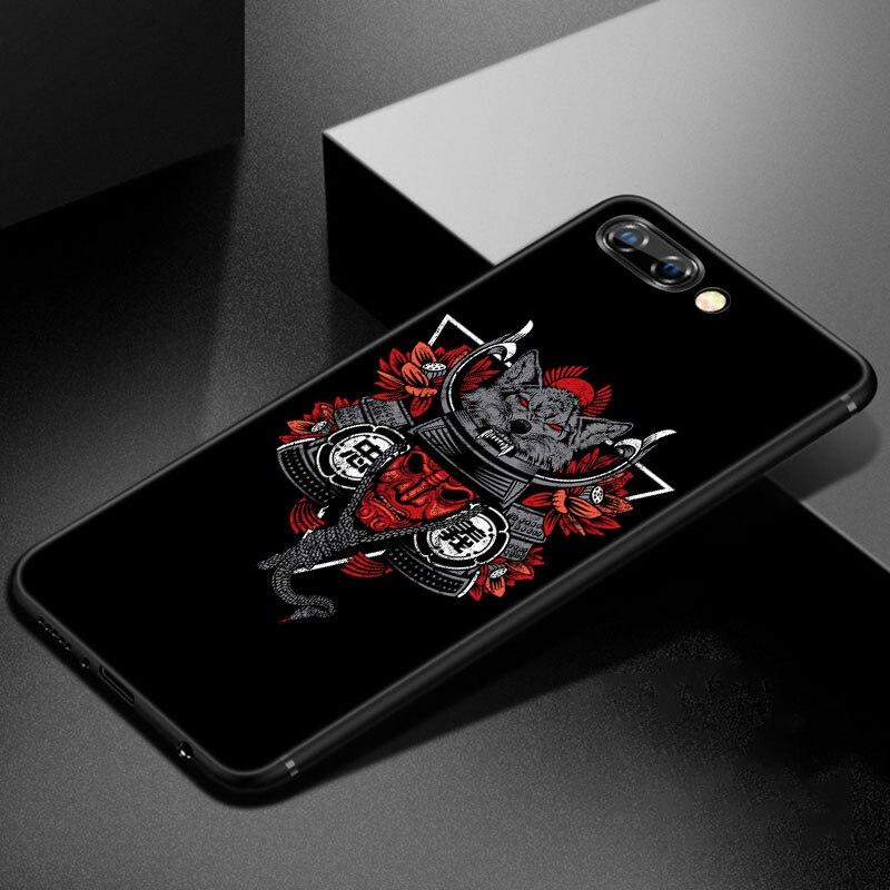 Japońska sztuka samurajska etui na telefon dla Huawei Honor 7A 8A 9X 20 Pro 8 10X Lite 7S 8C 8S 8X 9A 9C 10i 20i 30i 20E 20S czarne etui