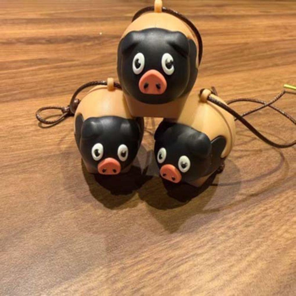 Multifunktionale Schlüsselanhänger mit kleinem Schweinchen, robuster Auto-Schlüsselanhänger, niedlicher kleiner Schweinchen-PVC-Anhänger, Geschenk