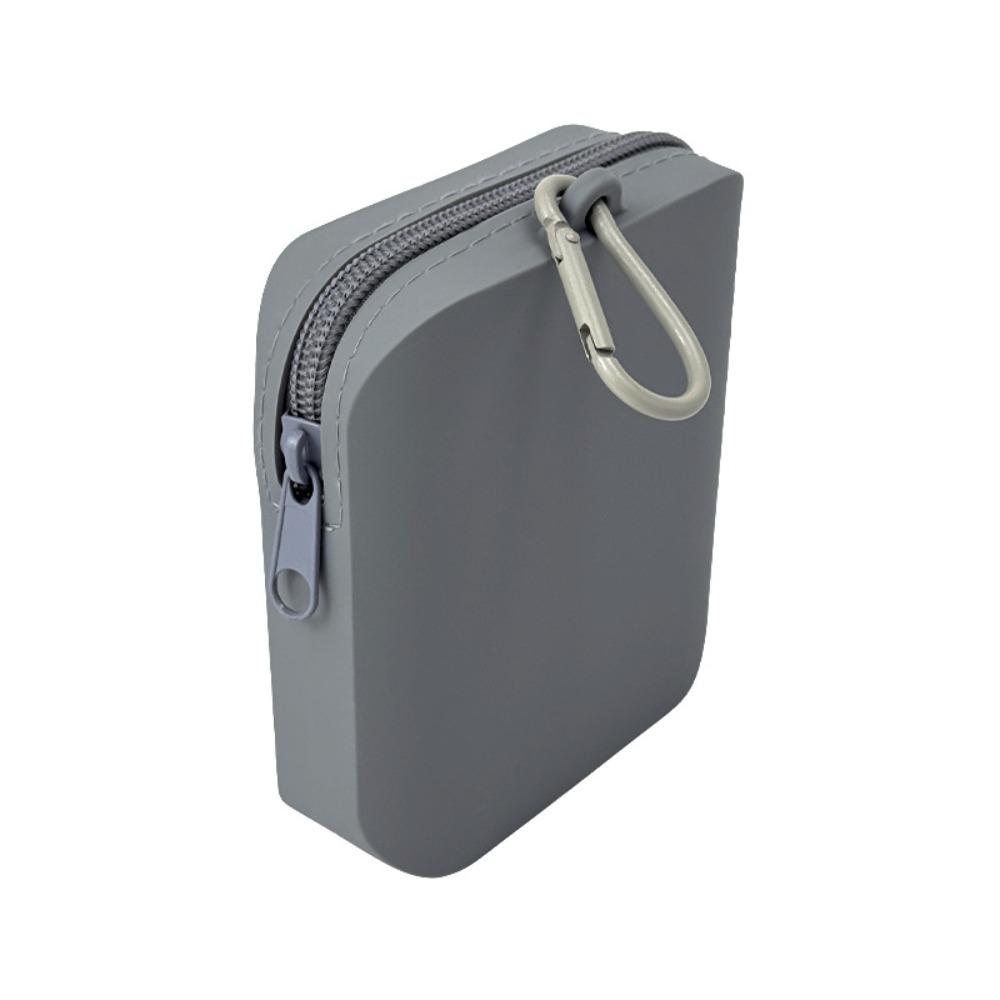

New Multifunction Rectangular Wallet Silicone Waterproof Storage Bag Space Saving Snack Bag Women серый
