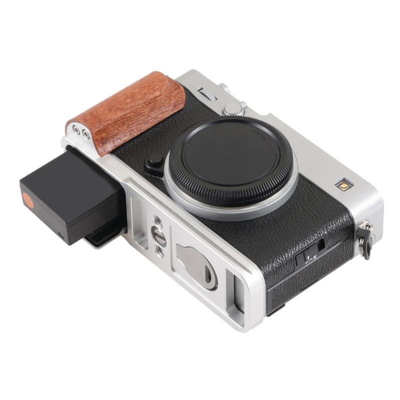 Aluminum Quick Release Plate Featuring Wood Grip and Fast Toolless Setups Secure Mounting for XE5 Photography
