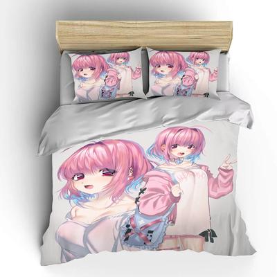 Japanischer Anime Moe Doppelbett Bettbezug Bett Europäische Bettwäschesets Heimtextilien Luxus Kissenbezüge Schlafzimmer Bettwäschesets