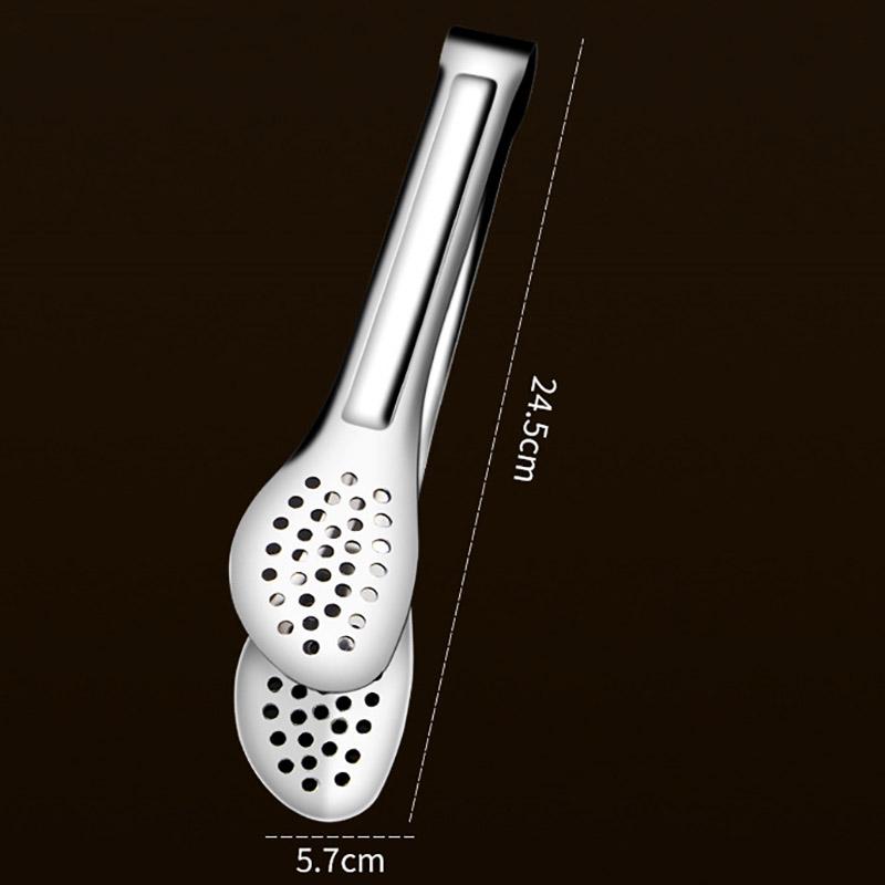 Stainless Steel Frying Shovel Clip Multifunctional Steak BBQ Tongs Frying Fish Spatula Clip Bread Clip Household Kitchen Tool