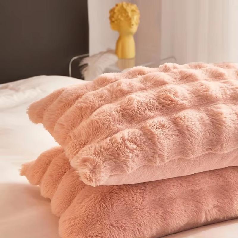 2025 new light luxury rabbit plush rabbit plush pillowcase