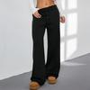 Women's Wide Leg Sweatpants Fall High Waisted  Pants Drawstring Workout Joggers With Pockets
