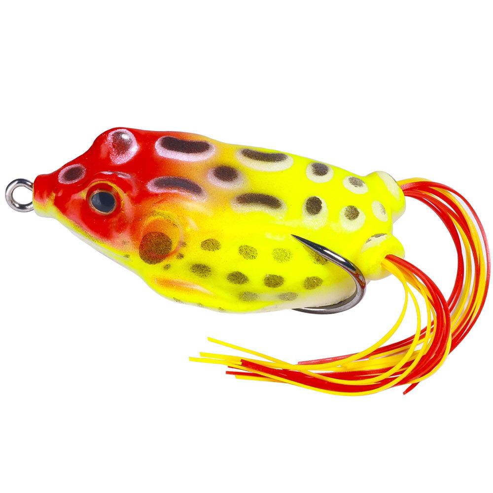 Realistic Topwater Frog Soft Bait Lure Set - Sharp Hooks for Bass and Saltwater Freshwater Fishing