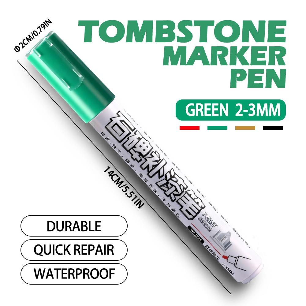 

1Pcs Golden Tombstone Marker Pen Restores Faded Text On Tombstones And Granite Surfaces, Weather-Resistant, Quick-Drying Pen A8