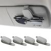 2 Packs Sunglasses Holders for Car Visor Magnetic Leather Sunglasses Holder and Ticket Card Clip Car Visor Accessories