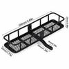 Black Spare Tire Mount Rear Carrier Impact Proof Luggage Basket  for 1/10 RC Crawler