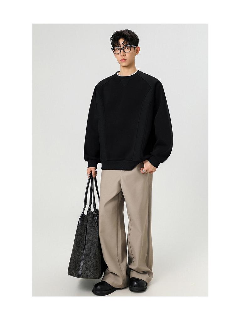 ACU Menswear | American Boxy Patchwork Hoodie 2026 - Trendy Loose Fit Pullover for Men