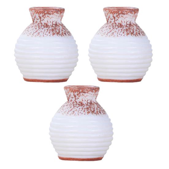 

3 шт. Мини-ваза для цветов Компактная декоративная смола Маленькое горлышко Сделай сам Кашпо Бытовые принадлежности светло-коричневого