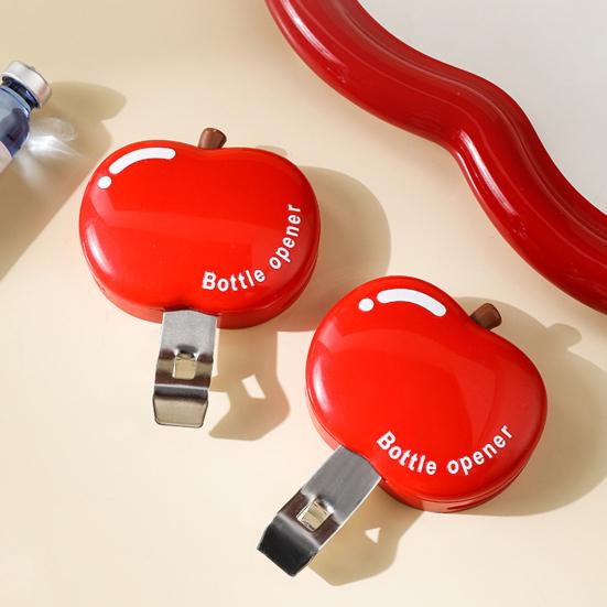 3-in-1 Apples Shape Bottle Opener & Magnetic Bag Clip Easy Open Bottle Cap Portable