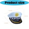 Breathable Captain Hat with Embroidery and Letter Design Marine Hat for Adult Youth Halloween Party Cosplay Headpiece