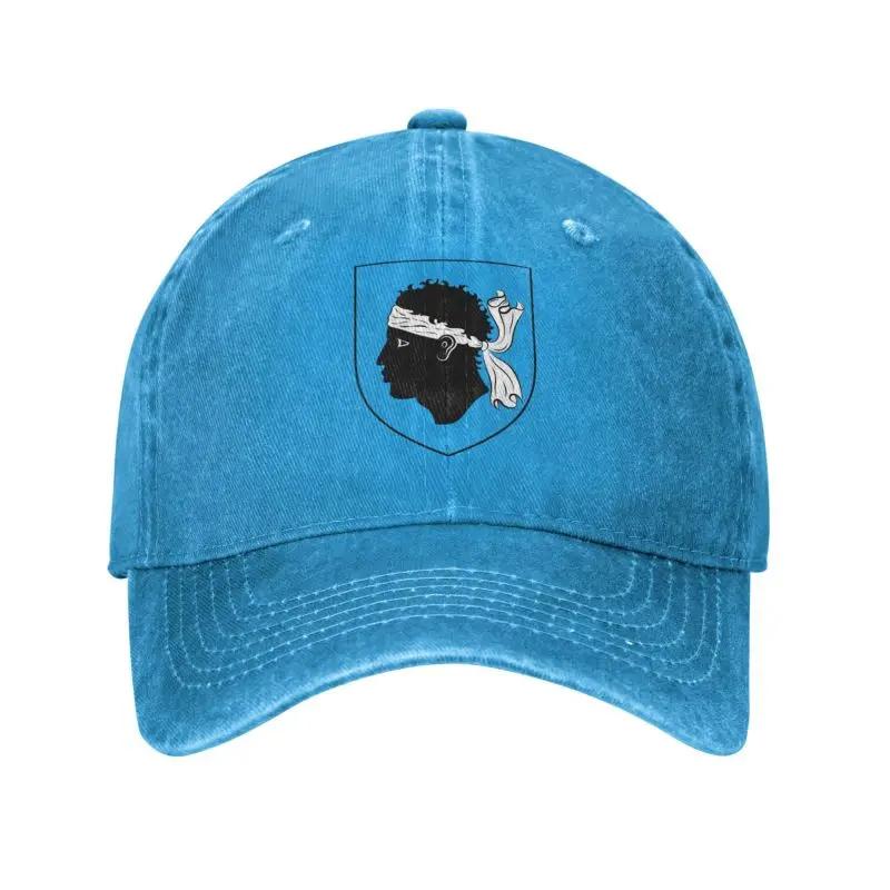 Custom Cool Cotton Coat Of Arms Of Corsica Baseball Cap Women Unisex Custom Adjustable Unisex French Corsican Pride Dad Hat Summer