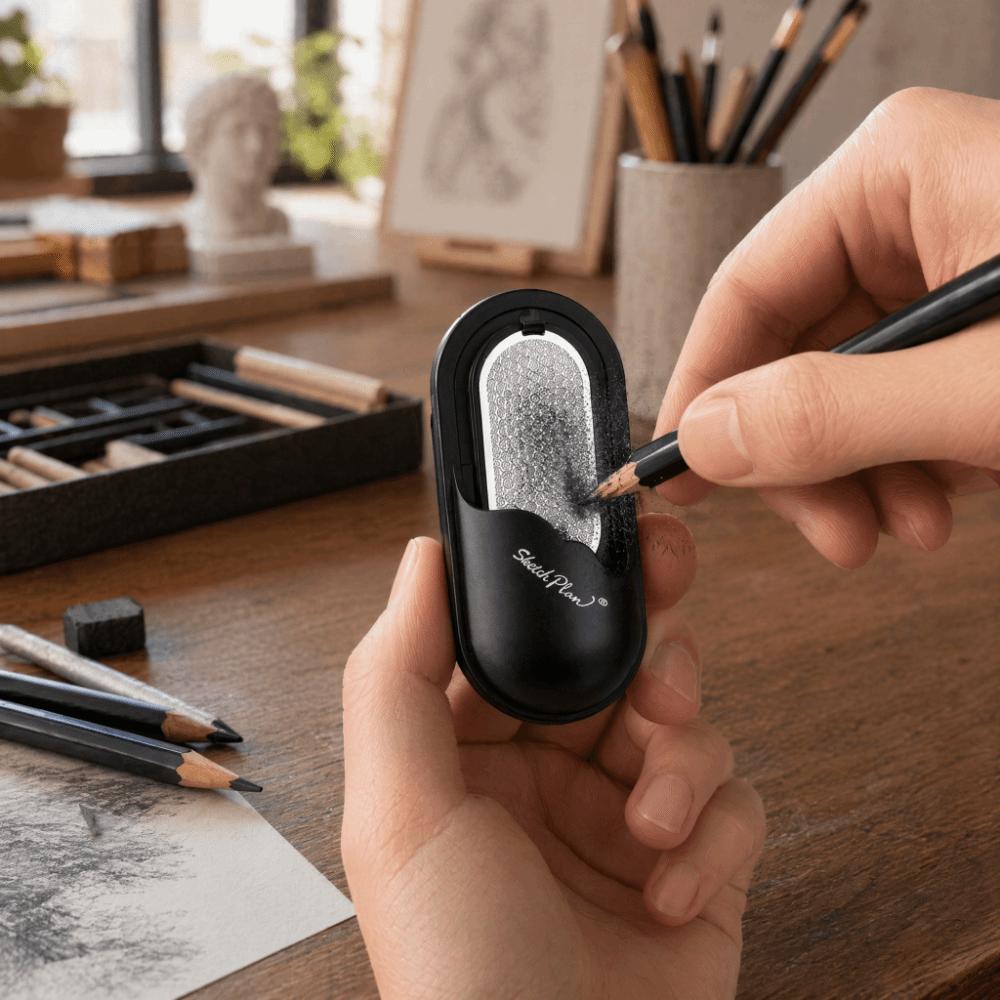 Adjustable Pencil Grinder Lead Shaper Odorless Sketch Pencil Sharpener Art Supplies