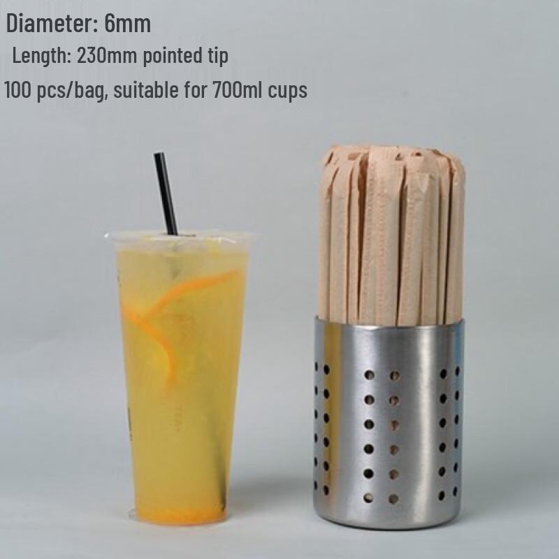 Handun Disposable Pointed Kraft Paper Straws