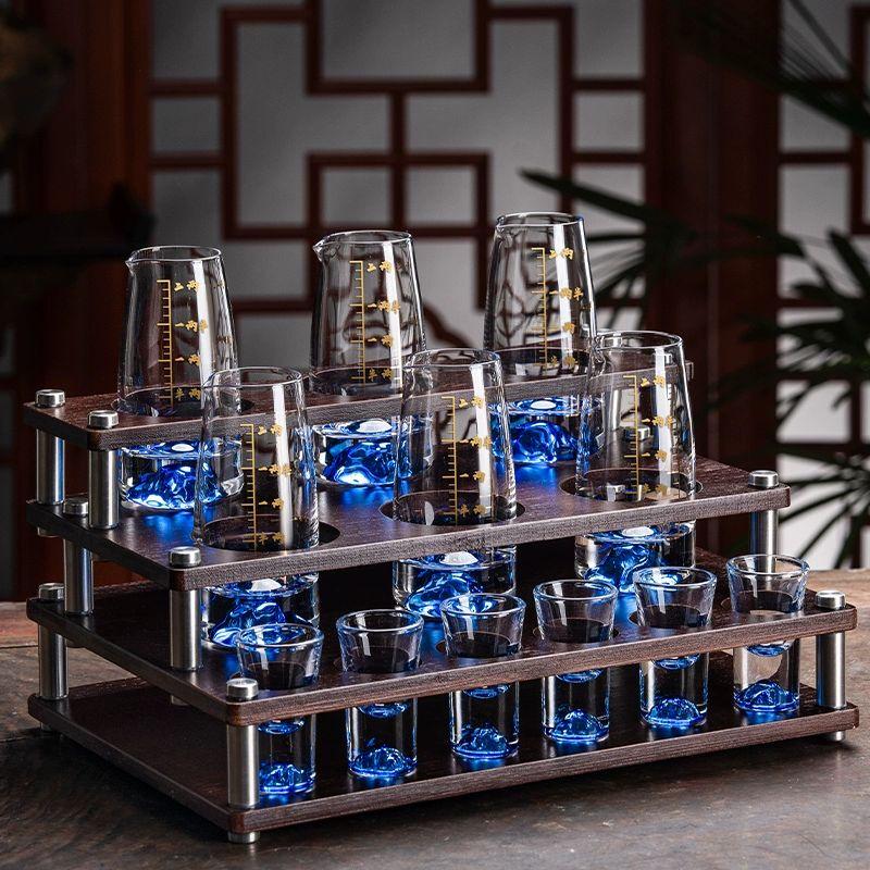 Xuan Kun Pai Luxury Crystal Baijiu Decanter and Glass Set