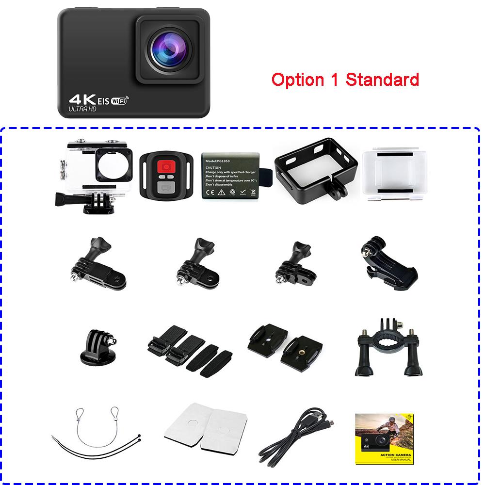 

Ultra HD 4K/60fps 24MP Wi-Fi 2 IPS LCD 170D DVR Underwater 30M Helmet Video Sport Anti-Shake Action Camera With IMX386 Lens