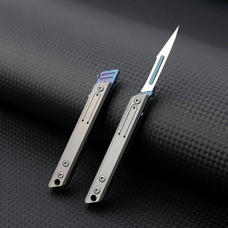 Mini Cortador de Artesanato Multifuncional Dobrável Destacável com 10 Peças de Lâminas Substituíveis para Projetos de Arte Manuais