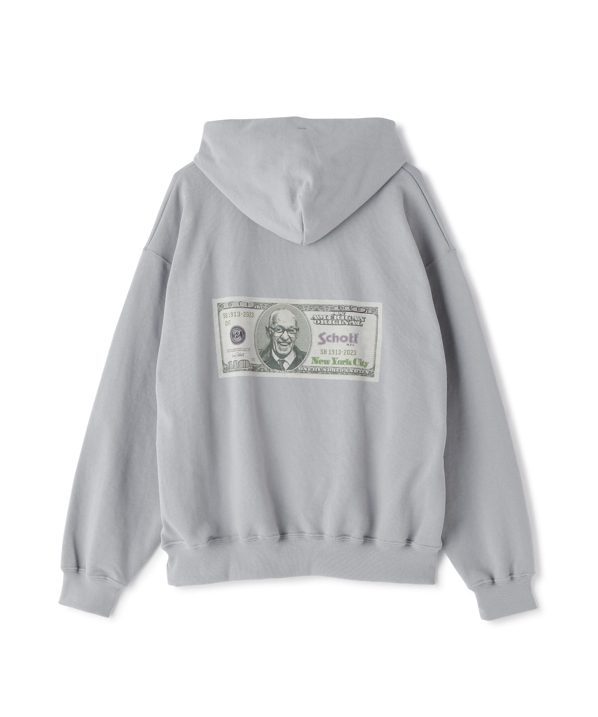

Schott NYC 110th Note Hooded Sweatshirt, Size M, Gray, 782-3131003
