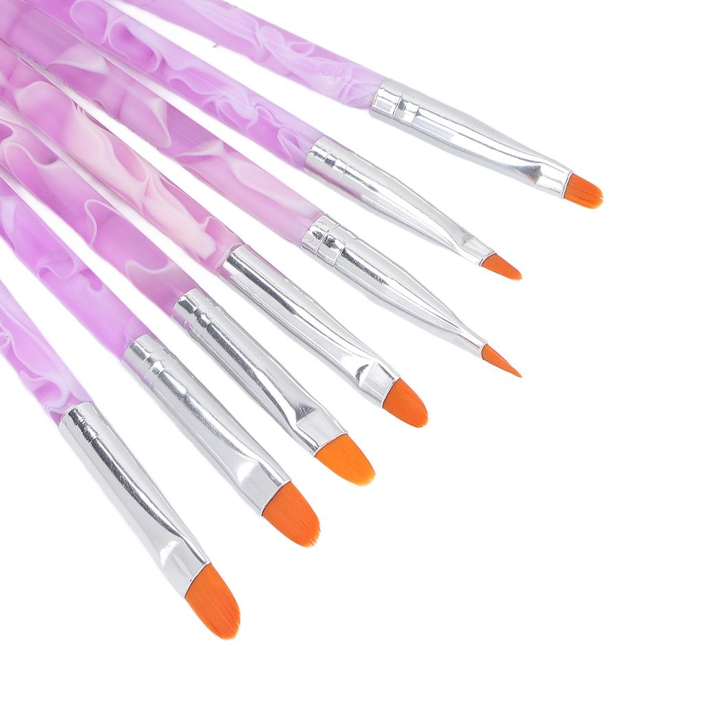 7 Packs Light Therapy Nail Brushes Nail Drawing Tools Round Tip Light Therapy Pen Nail Supplies for Salon Or Home Use