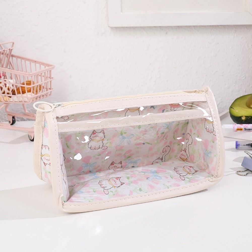 Multifunctional Transparent Pencil Case Large Capacity Cosmetic Bag New Stationery Pouch